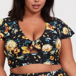 Torrid Sunflower Bikini Top